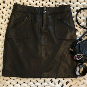 Lauren Ralph Lauren black, buttery soft leather mini skirt (size 6)